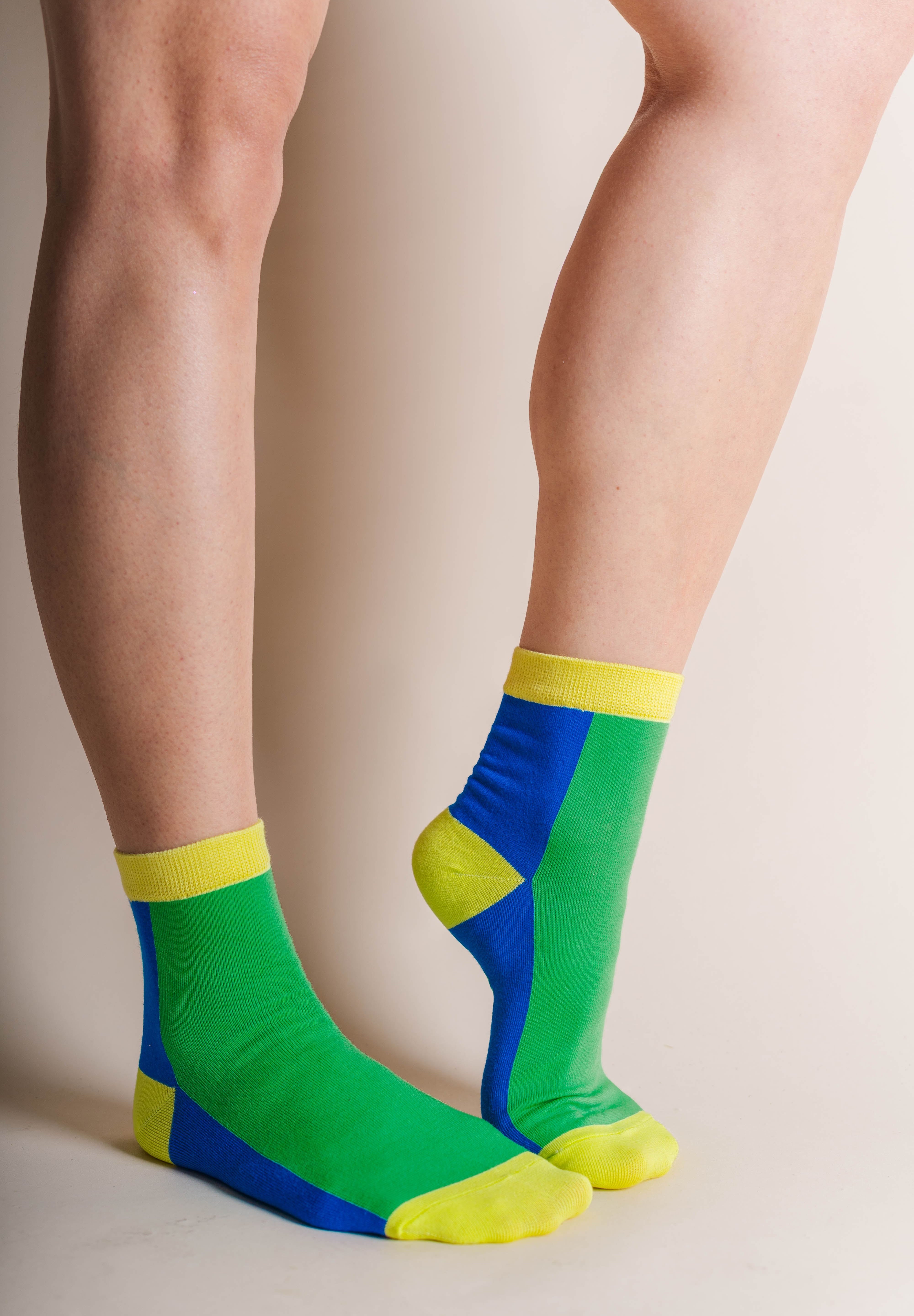 GRASS COLOR BLOCK SOCKS