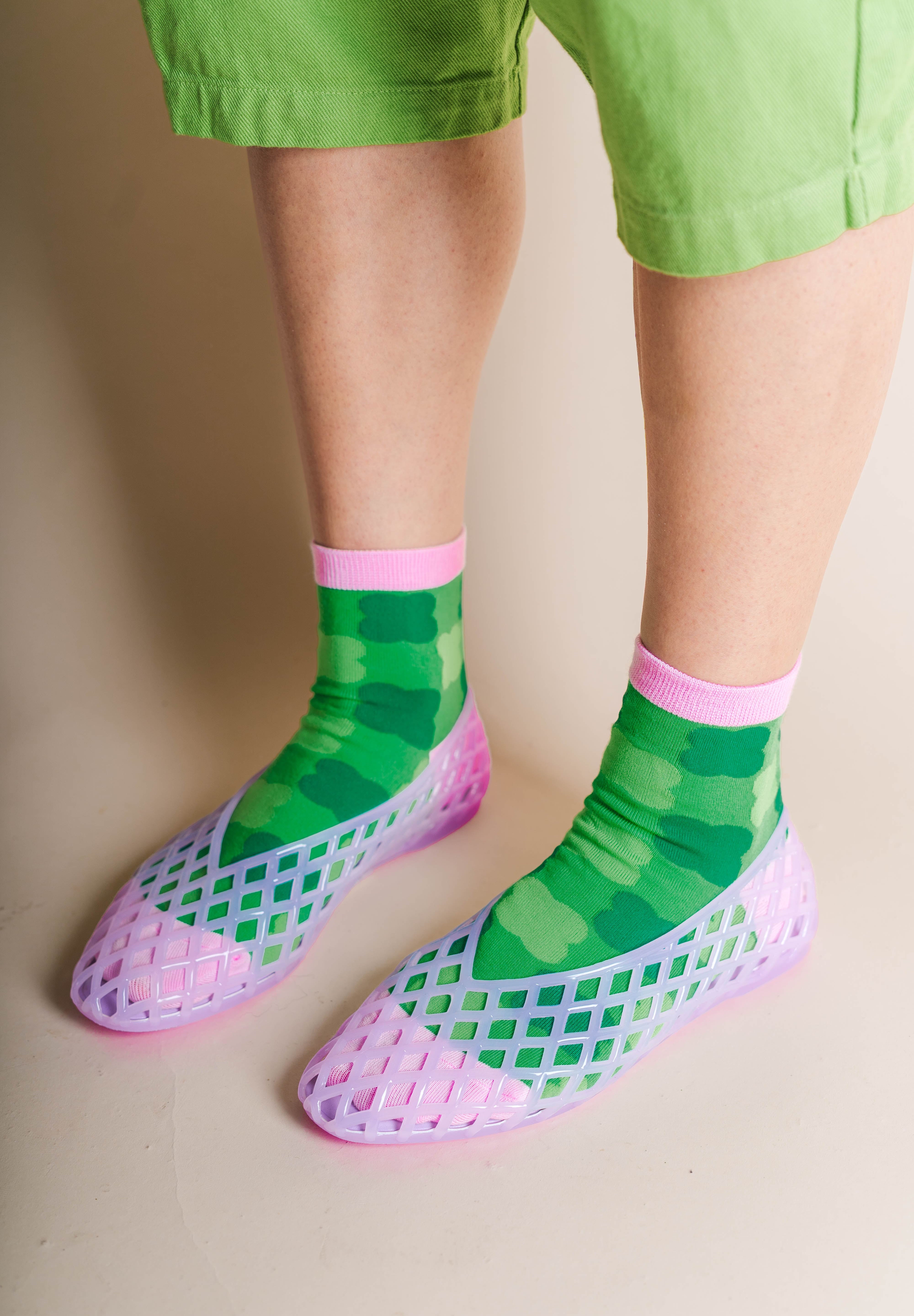 GRASS GINGHAM SOCKS