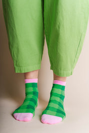 GRASS GINGHAM SOCKS