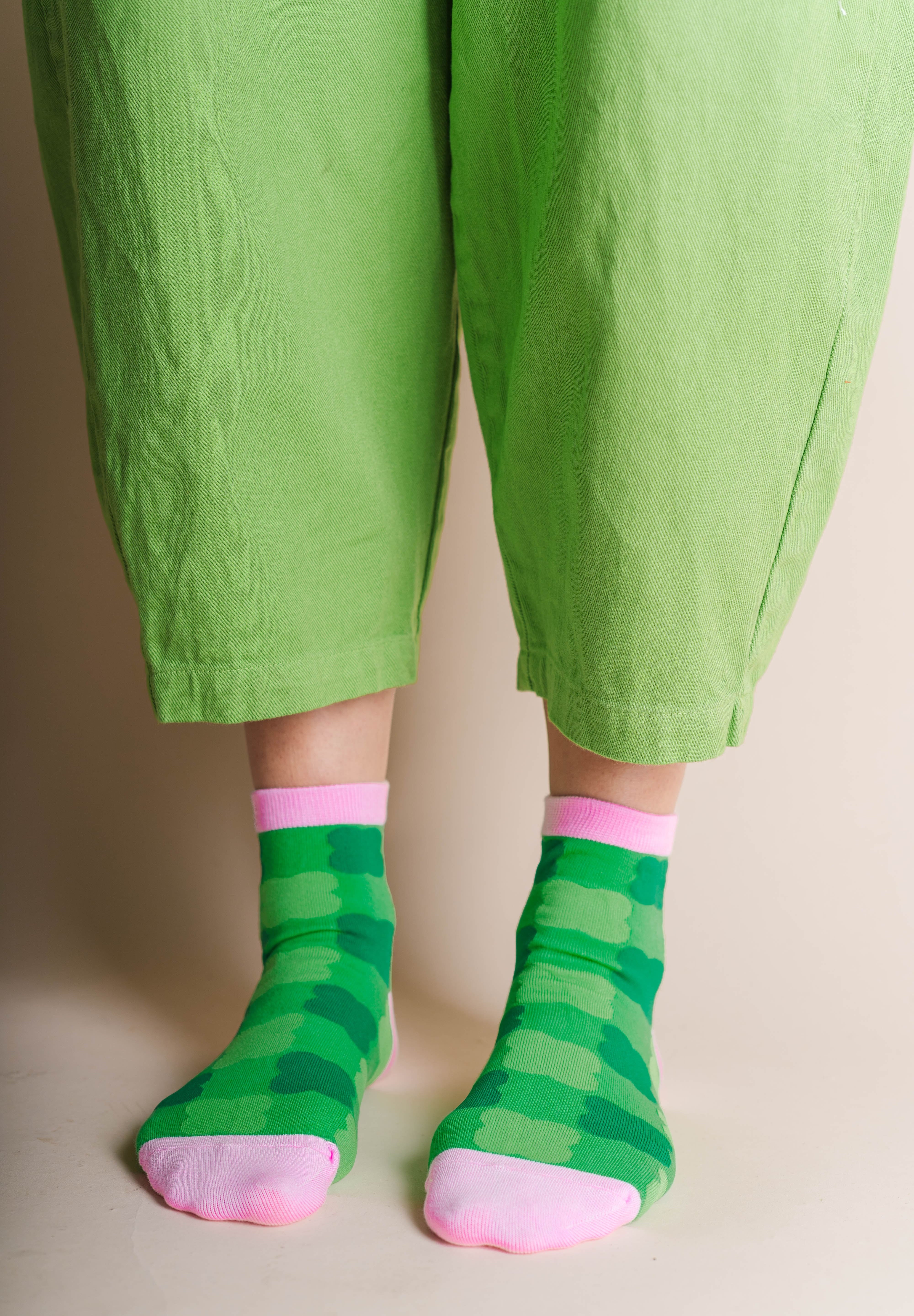 GRASS GINGHAM SOCKS