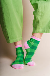GRASS GINGHAM SOCKS