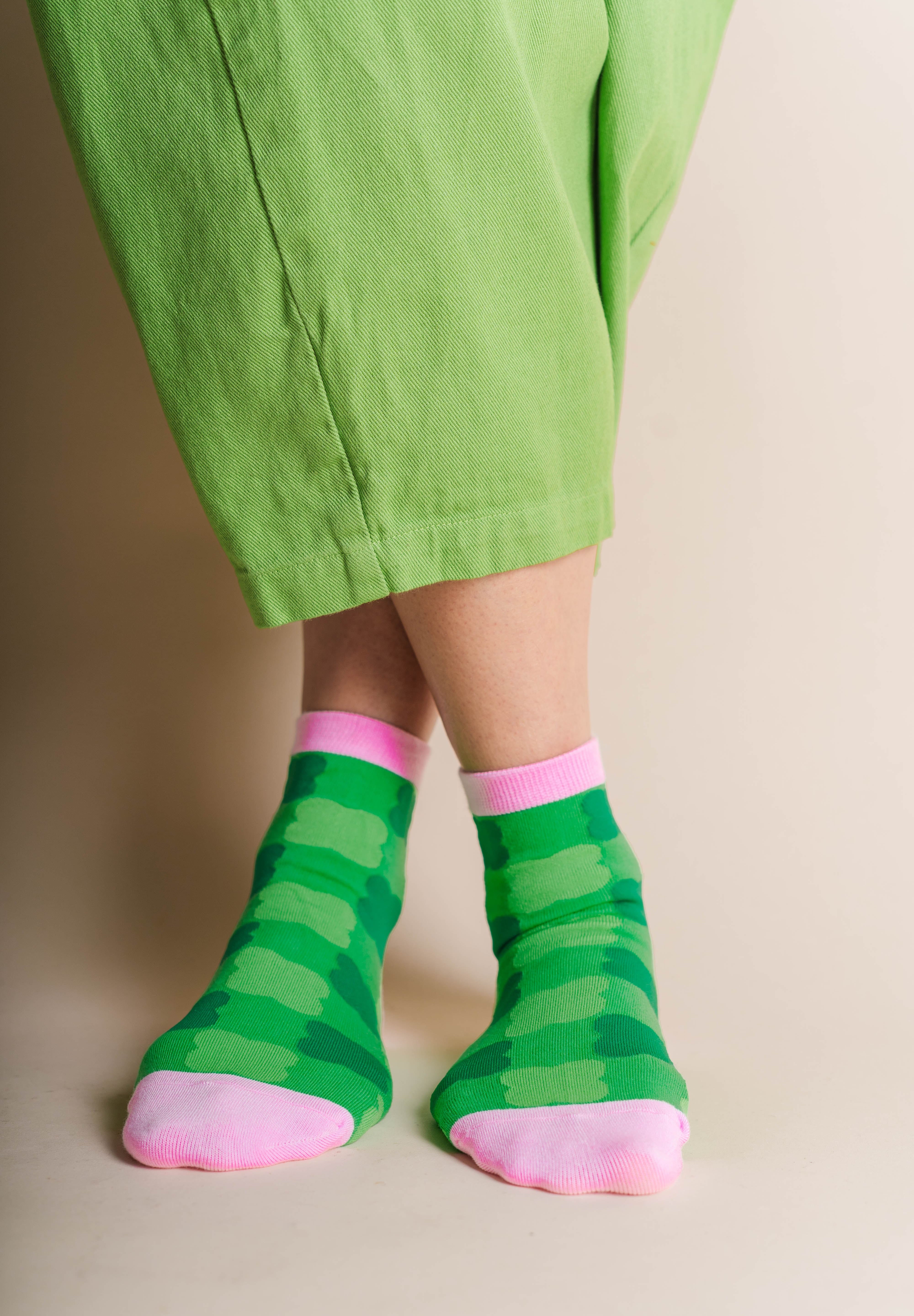 GRASS GINGHAM SOCKS