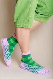 GRASS GINGHAM SOCKS