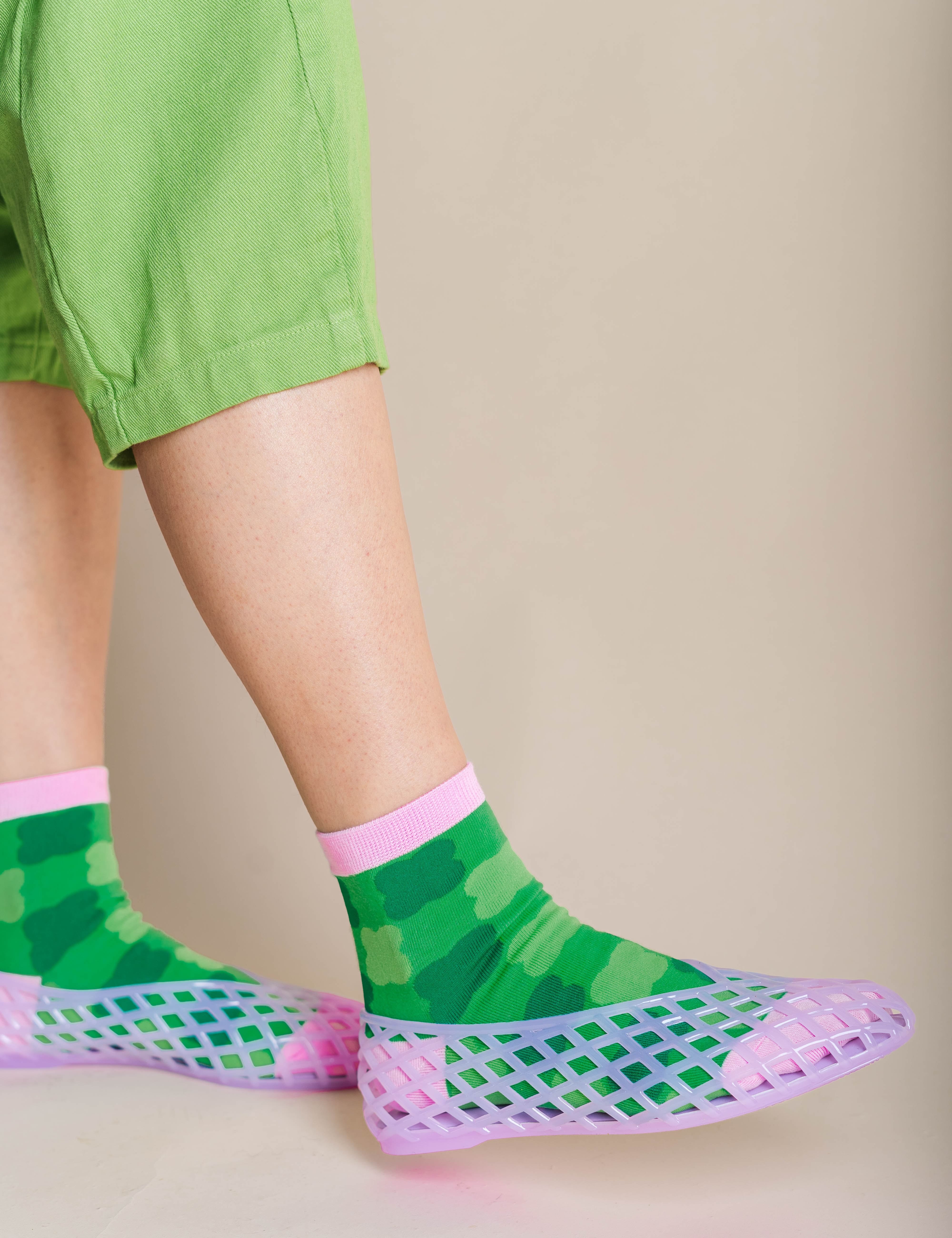 GRASS GINGHAM SOCKS