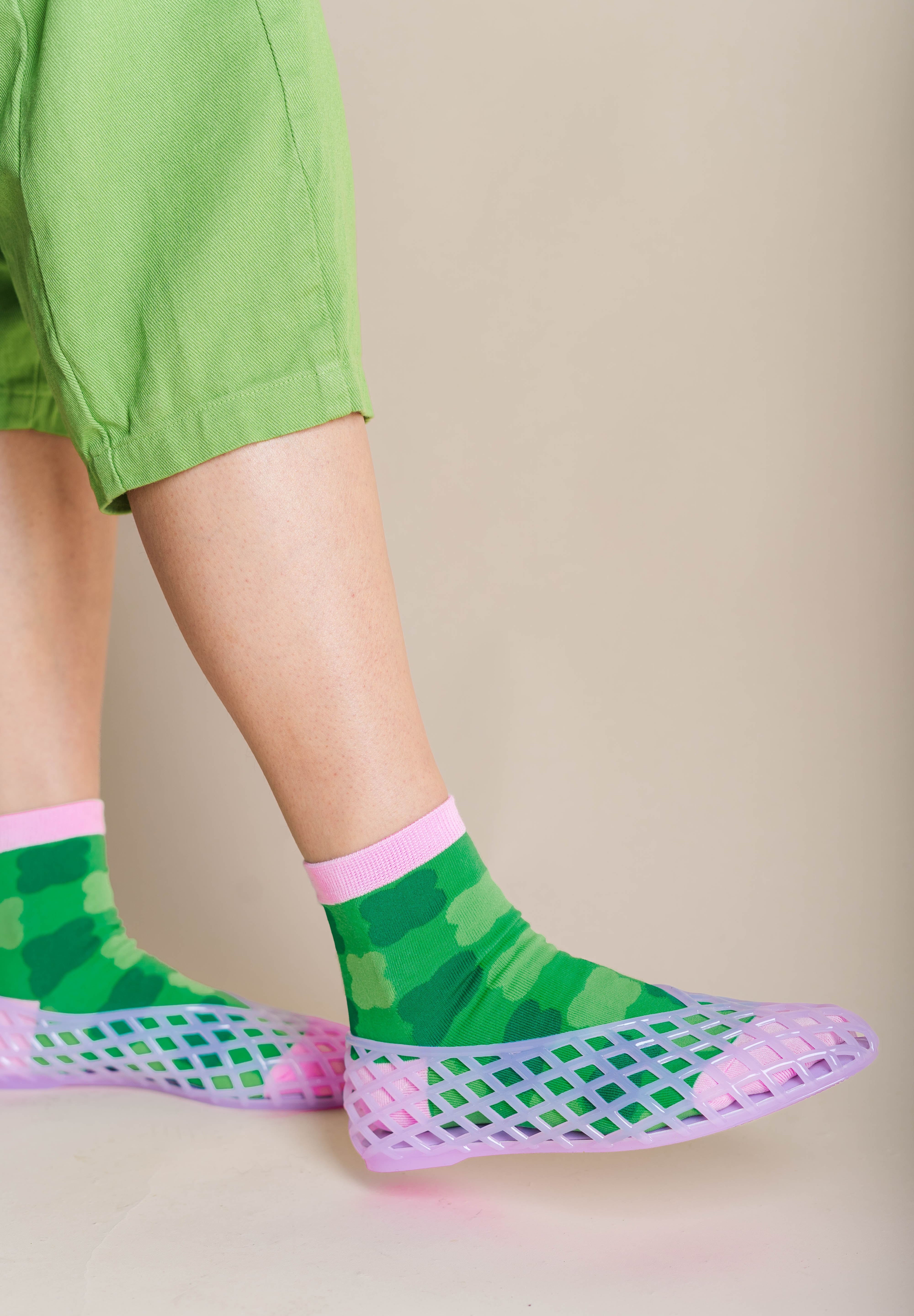 GRASS GINGHAM SOCKS