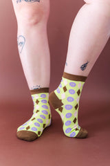 GREEN TWEE BUTTON SOCKS