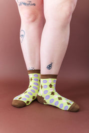GREEN TWEE BUTTON SOCKS