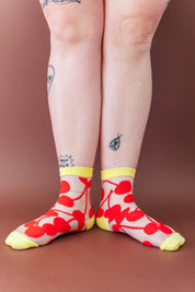 SHEER CHERRY JUMBLE SOCKS