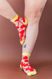 SHEER CHERRY JUMBLE SOCKS