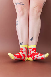 SHEER CHERRY JUMBLE SOCKS