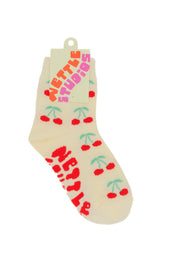 KIDS' BUTTER CHERRY SOCKS