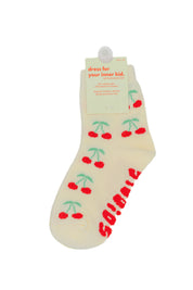 KIDS' BUTTER CHERRY SOCKS