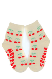 KIDS' BUTTER CHERRY SOCKS