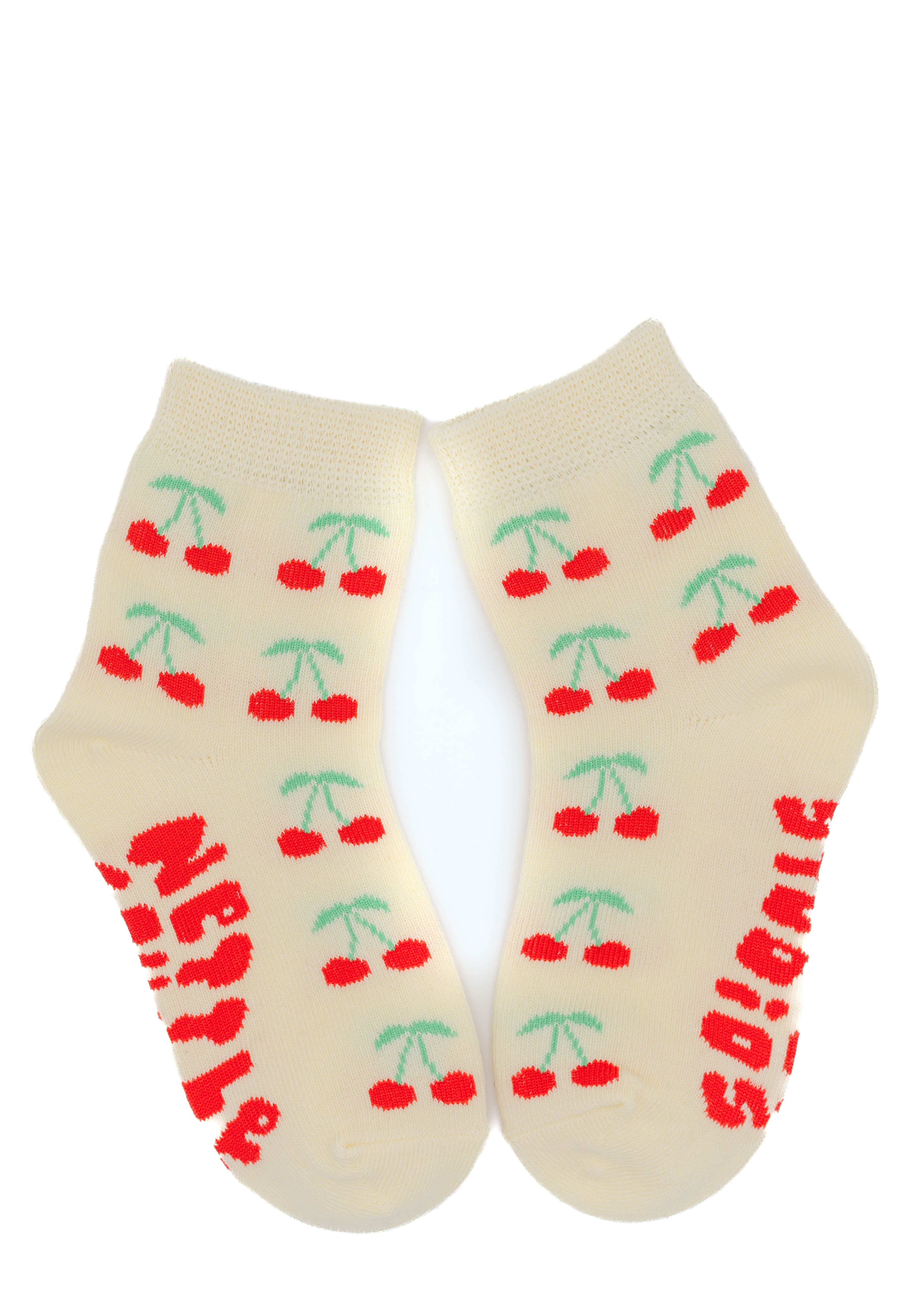 KIDS' BUTTER CHERRY SOCKS