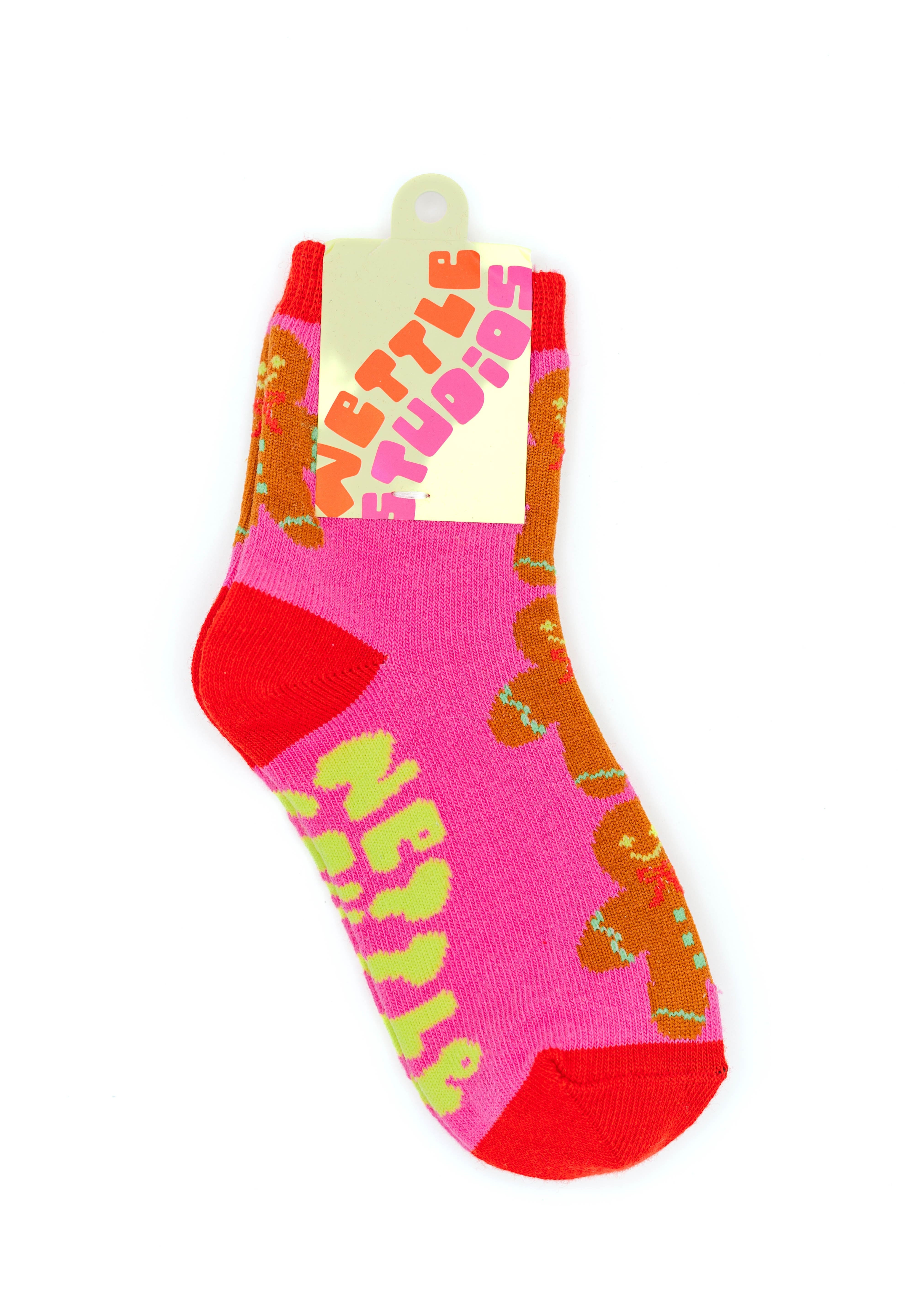 KIDS GINGERBREAD PEOPLE SOCKS
