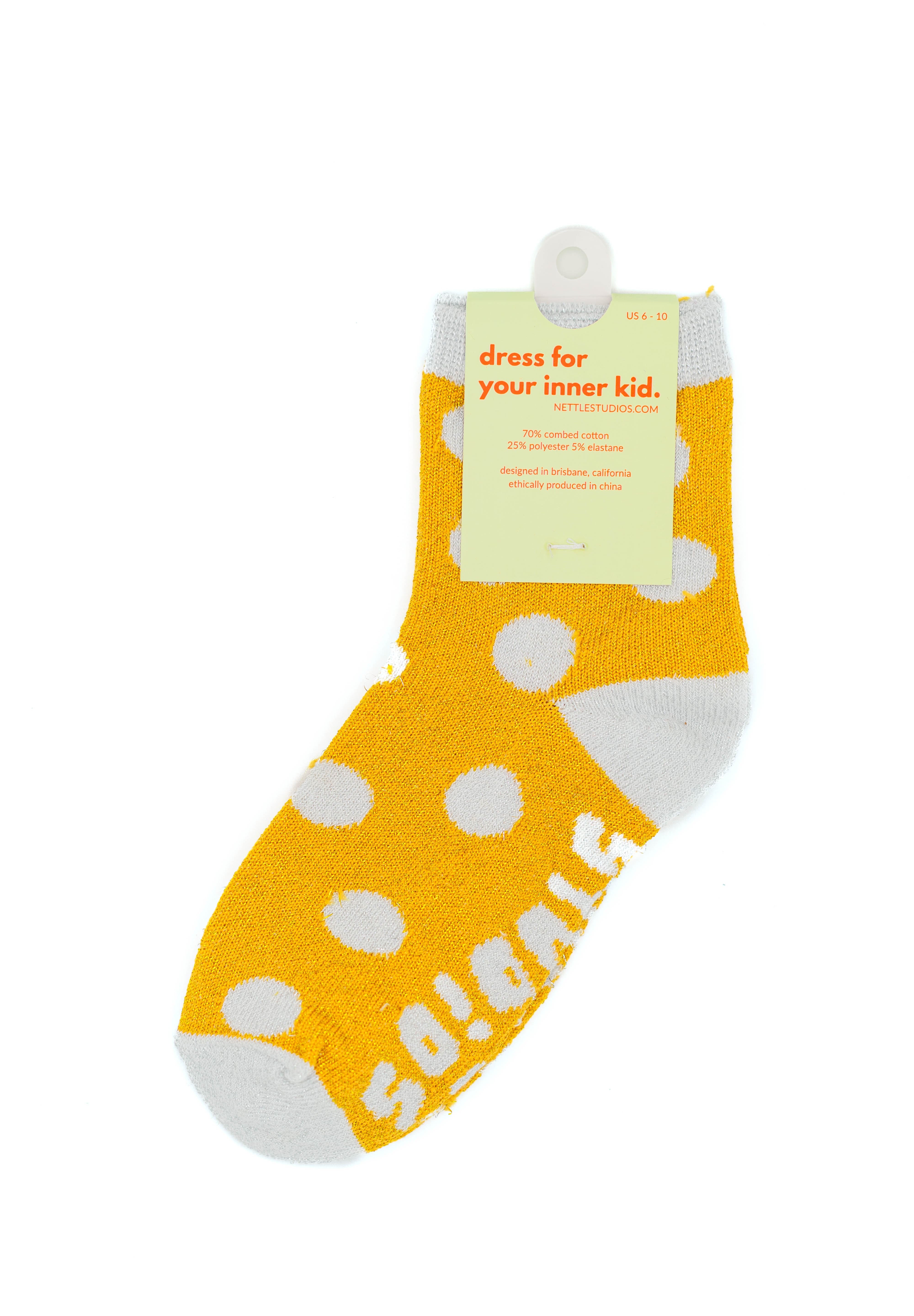 KIDS METALLIC DOT SOCKS