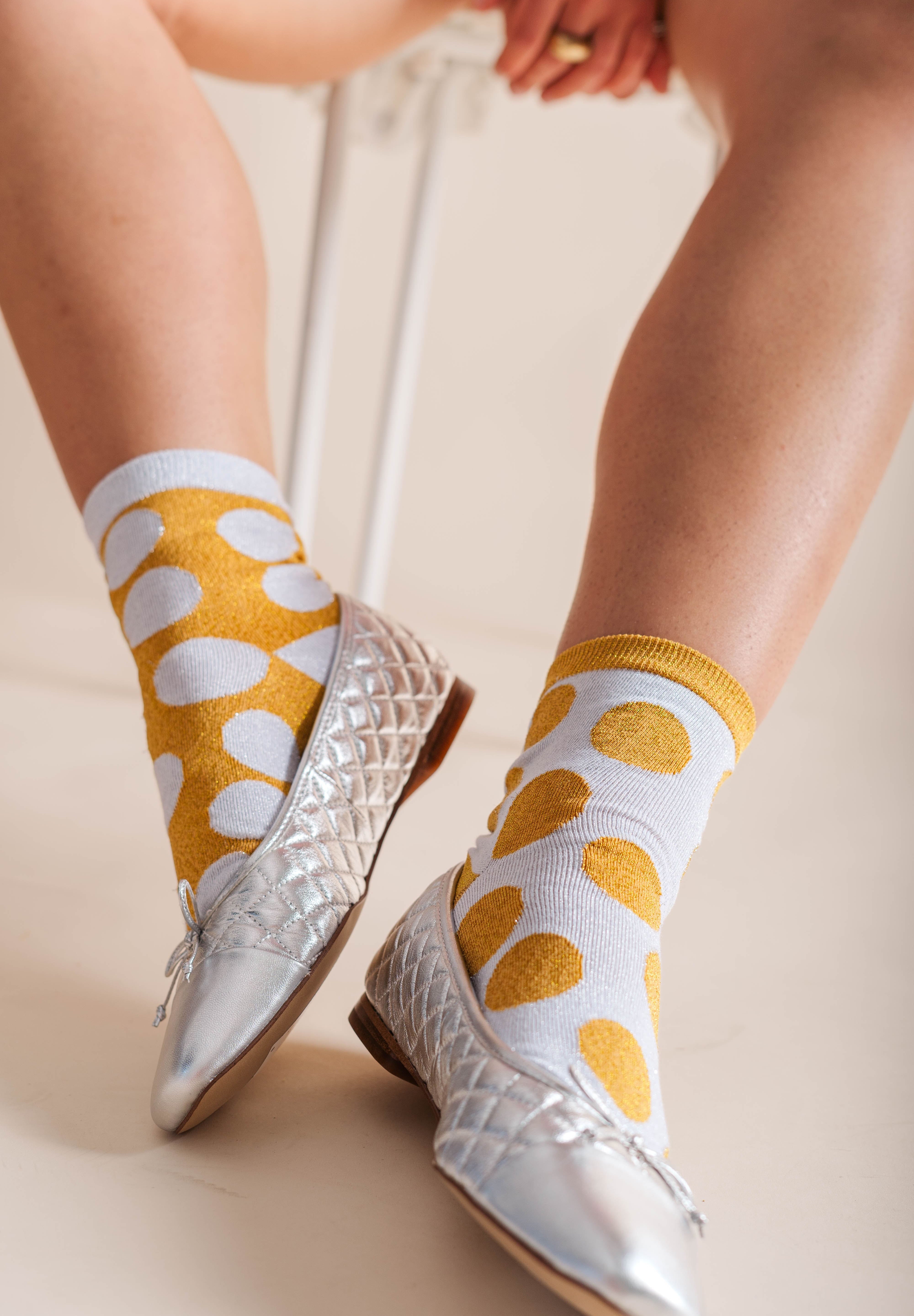 METALLIC DOT SOCKS