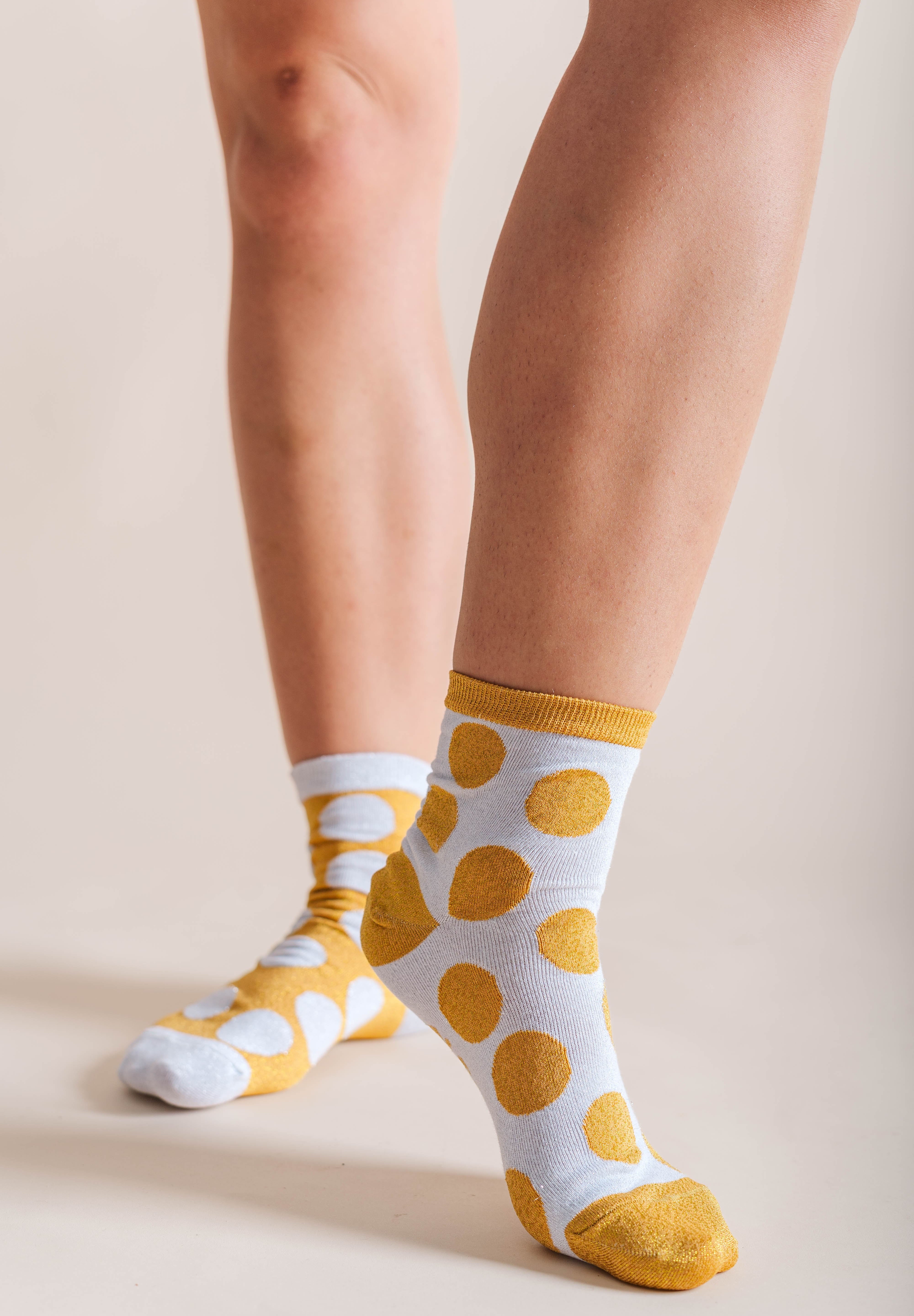 METALLIC DOT SOCKS