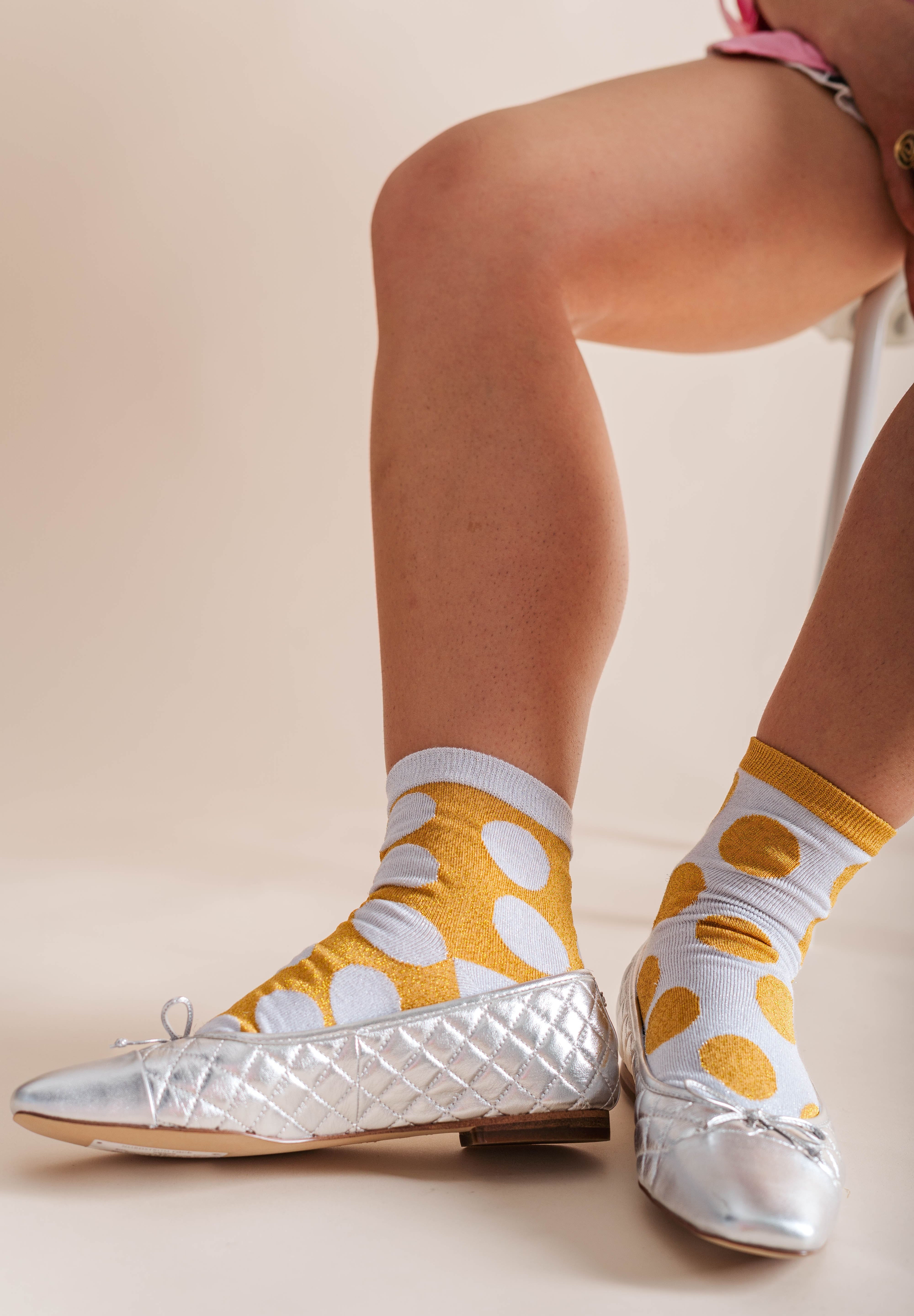 METALLIC DOT SOCKS