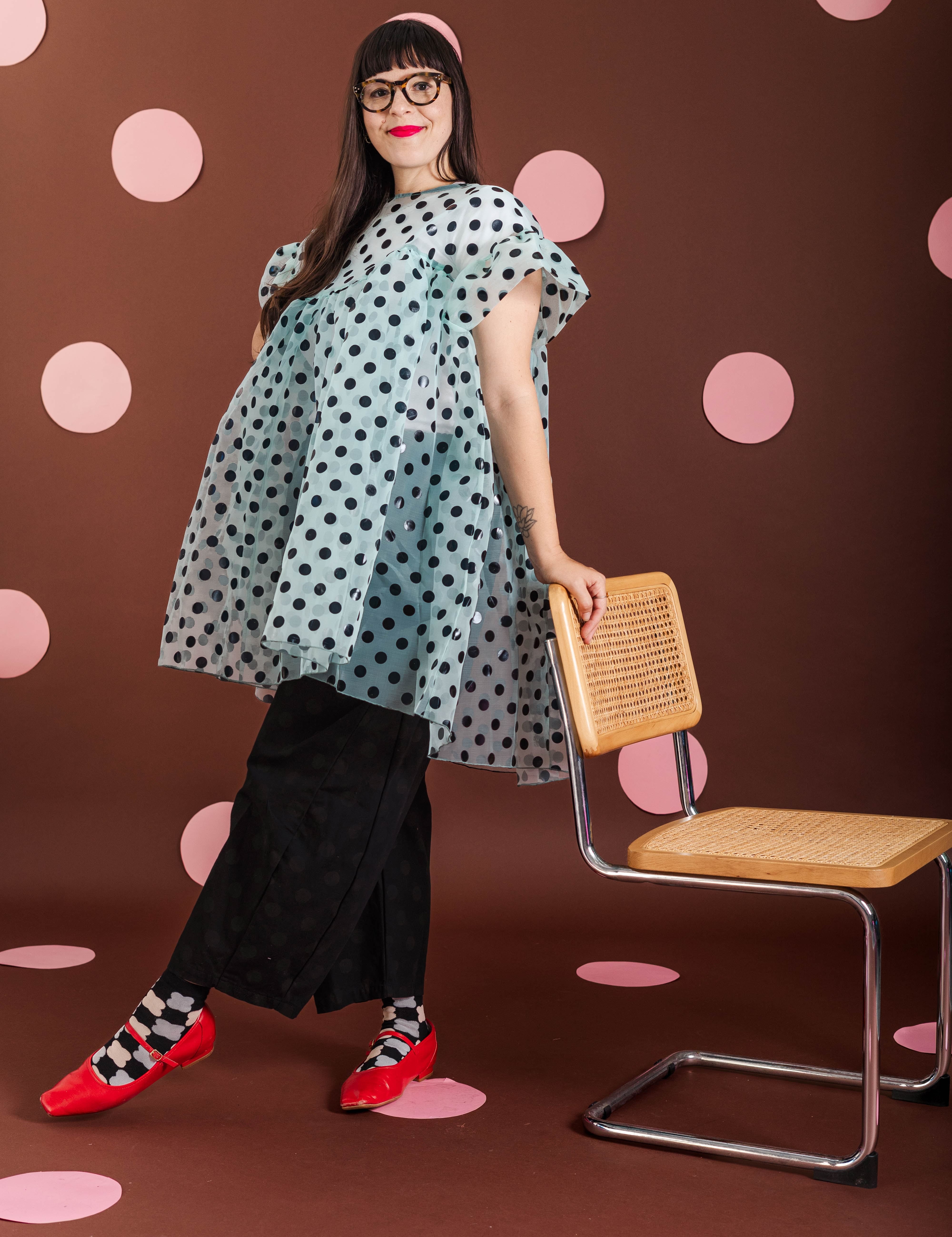 MINT CHOCOLATE CHIP MINI MUSHROOM DRESS