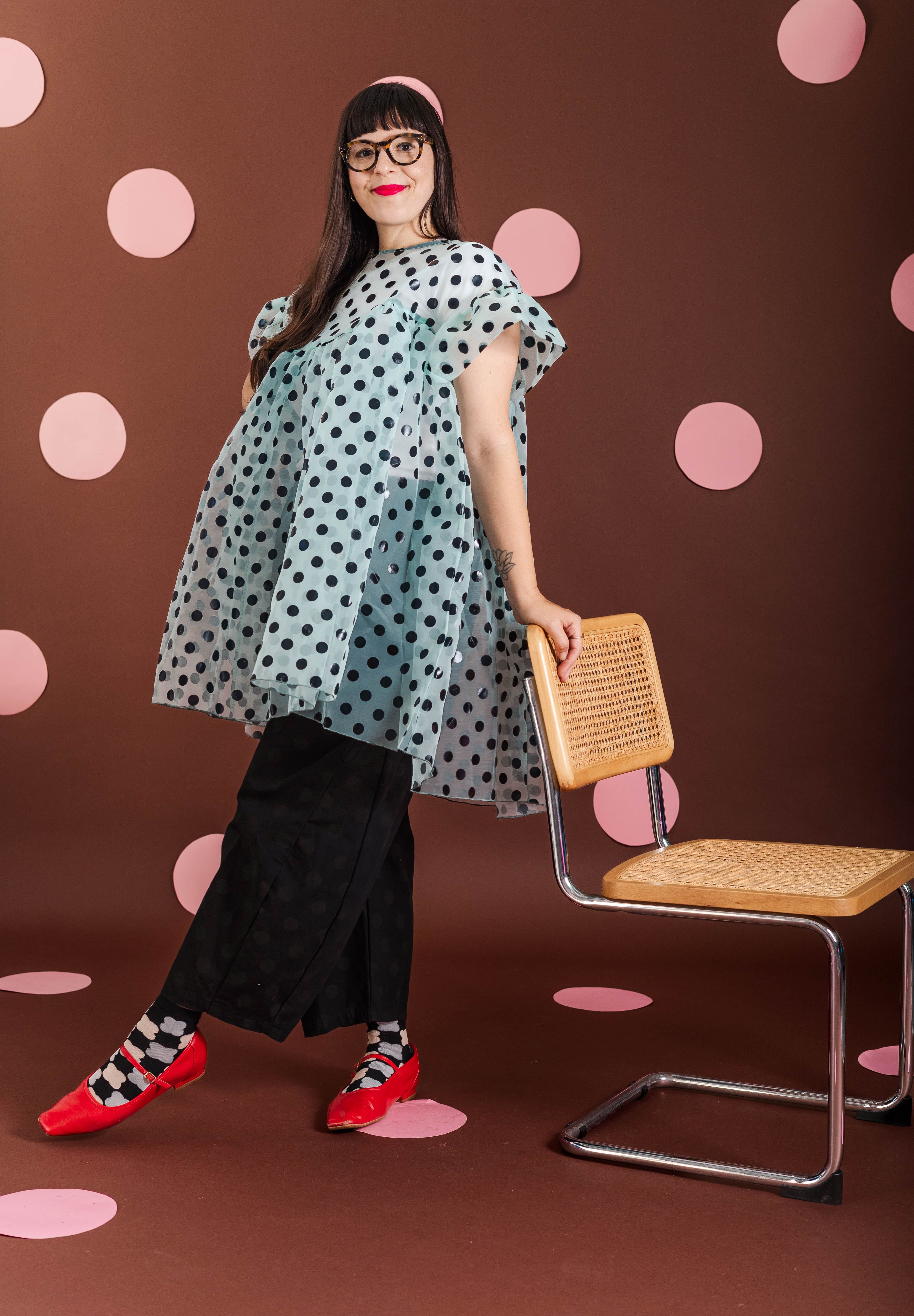 MINT CHOCOLATE CHIP MINI MUSHROOM DRESS