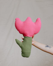 Flower Pillow - Hot Pink & Olive (RTS)