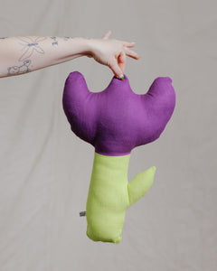 Flower Pillow - Purple & Limeade (RTS)