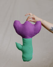 Flower Pillow - Purple & Kelly Green (RTS)