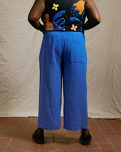 Mid Easy Pant in Cobalt Linen (RTS)