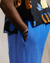 Mid Easy Pant in Cobalt Linen (RTS)