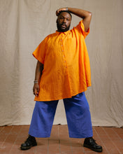 Collared Swing in Marigold Linen