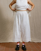 Mid Easy Pant in White Linen