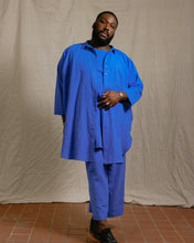 Mid Easy Pant in Cobalt Linen (RTS)