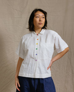 Boxy Collared Top in PRIDE (RTS)