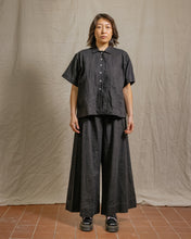 Mid Easy Flare in Black Linen