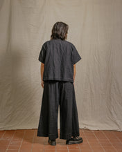 Mid Easy Flare in Black Linen