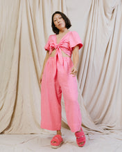 Mid Easy Pant in Bubble Gum Linen