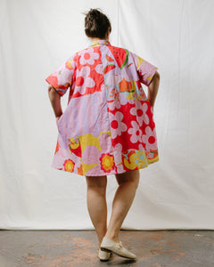 Collared Swing Dress in Tutti Frutti Linen (RTS)