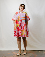 Collared Swing Dress in Tutti Frutti Linen (RTS)