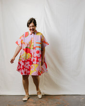 Collared Swing Dress in Tutti Frutti Linen (RTS)