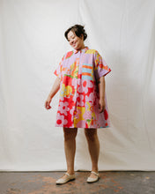 Collared Swing Dress in Tutti Frutti Linen (RTS)