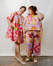 Collared Swing Dress in Tutti Frutti Linen (RTS)