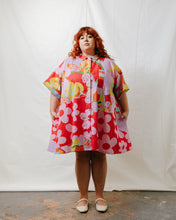 Collared Swing Dress in Tutti Frutti Linen (RTS)