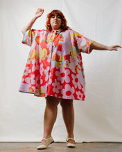 Collared Swing Dress in Tutti Frutti Linen (RTS)