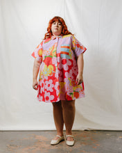 Collared Swing Dress in Tutti Frutti Linen (RTS)