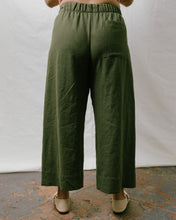 Mid Easy Pant in Olive Linen