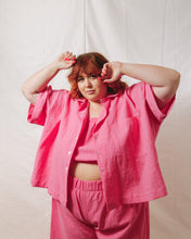 Tube Top in Carnation Pink Linen