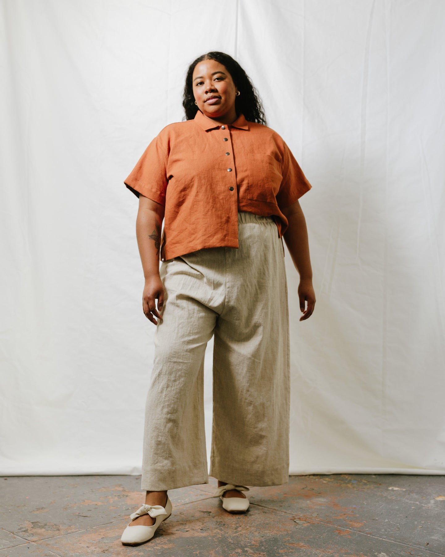 Easy Pant in Oat Milk Linen (RTS)