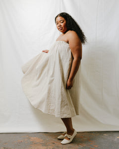 Maxi Skirt in Oat Milk Linen