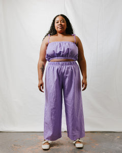 Mid Easy Pant in Lavender Linen (RTS)